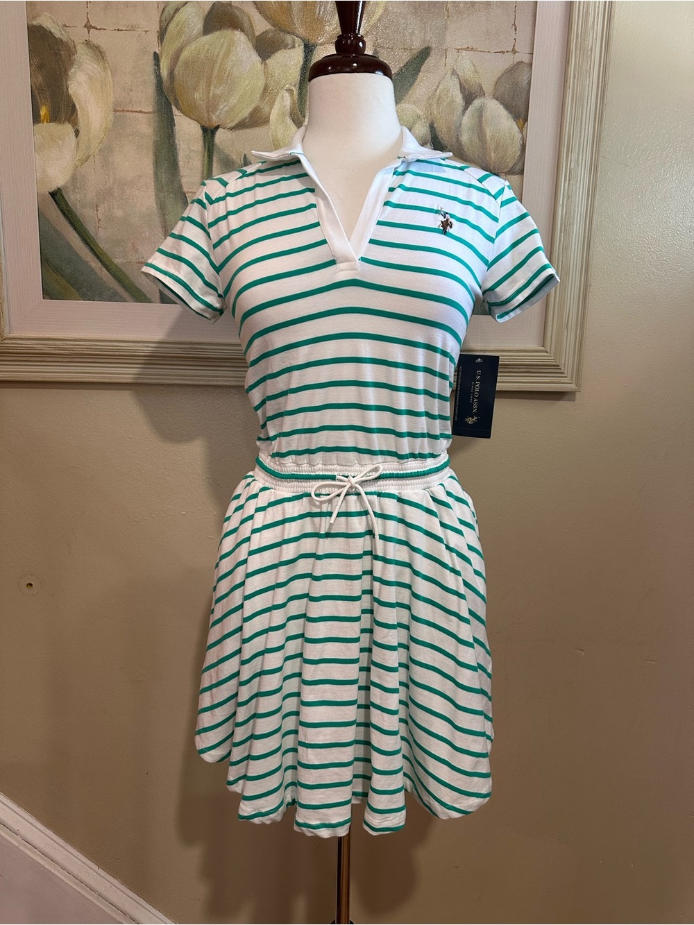 US Polo Assn. Womens XS Polo Dress Double Horseman Logo Preppy Tennis
